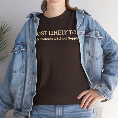 Most Likely to Think Coffee is a School Supply