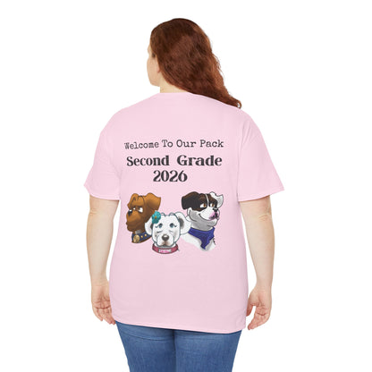 Welcome to Our Pack Taco Second Grade Teacher Unisex Heavy Cotton Tee