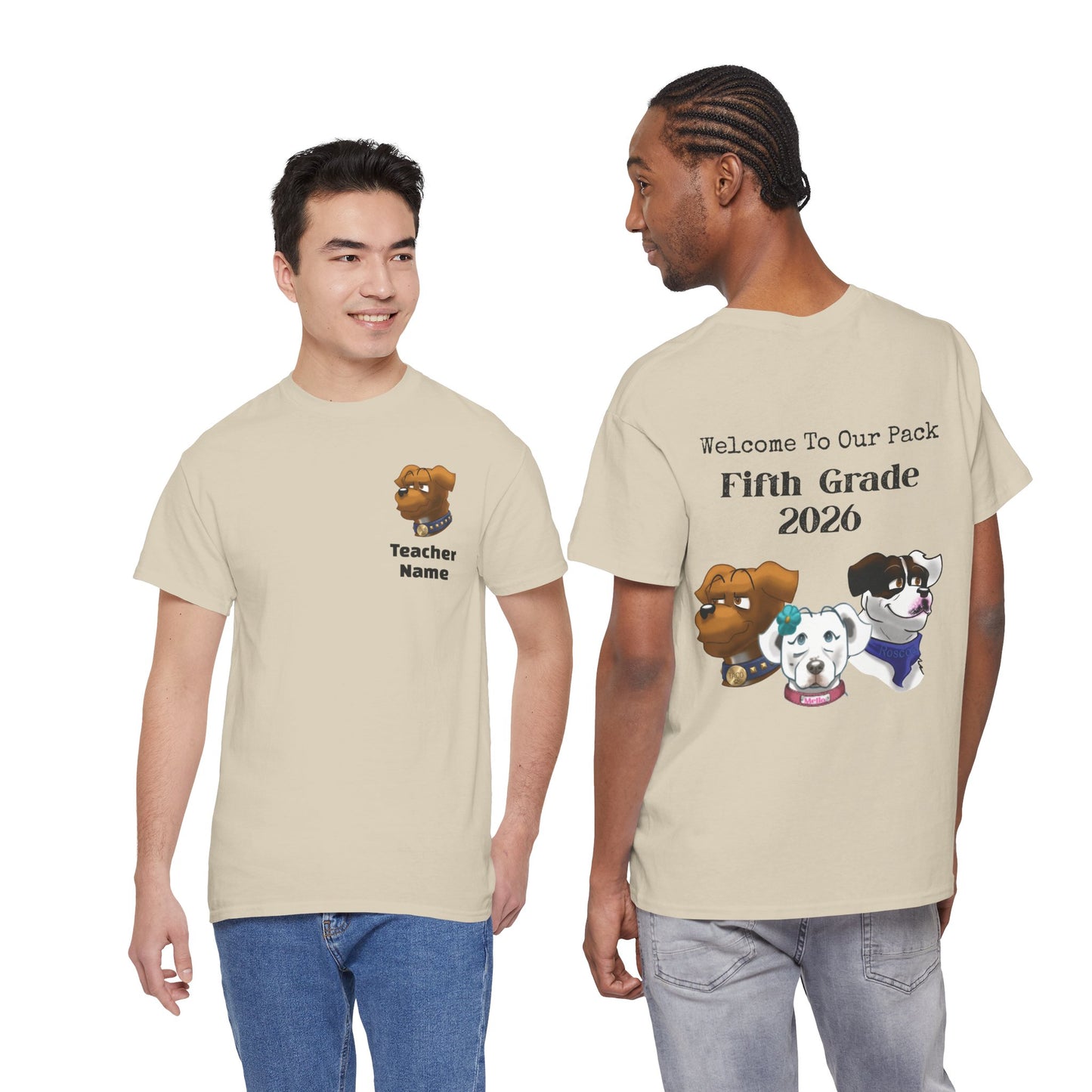 Welcome to Our Pack Taco Fifth Grade Teacher Unisex Heavy Cotton Tee