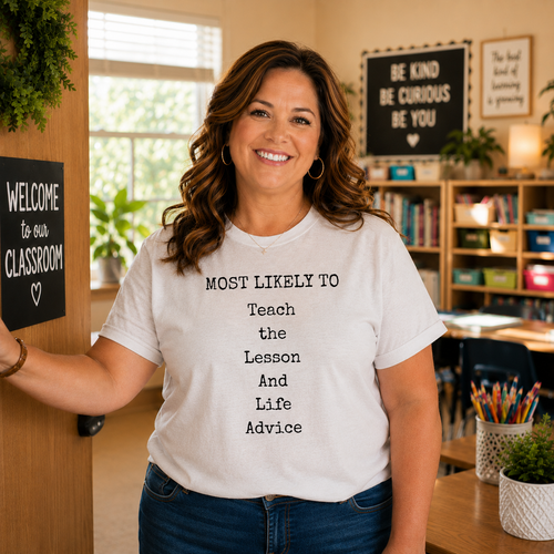 Life Lessons Teacher Unisex Heavy Cotton Tee