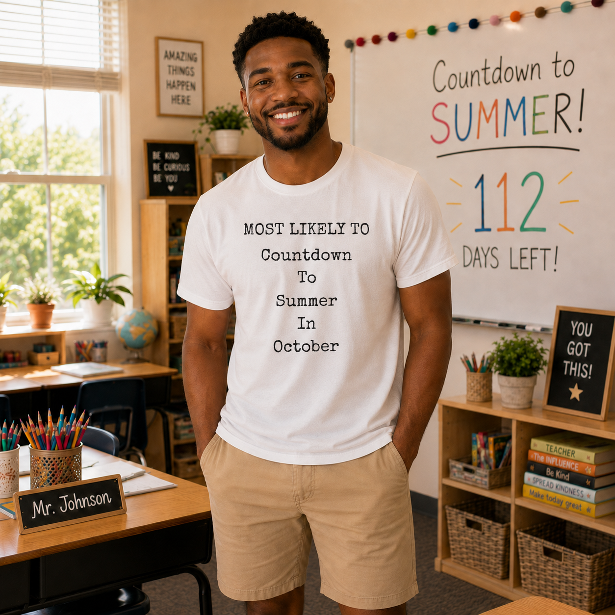 Countdown to Summer Teacher Unisex Heavy Cotton Tee
