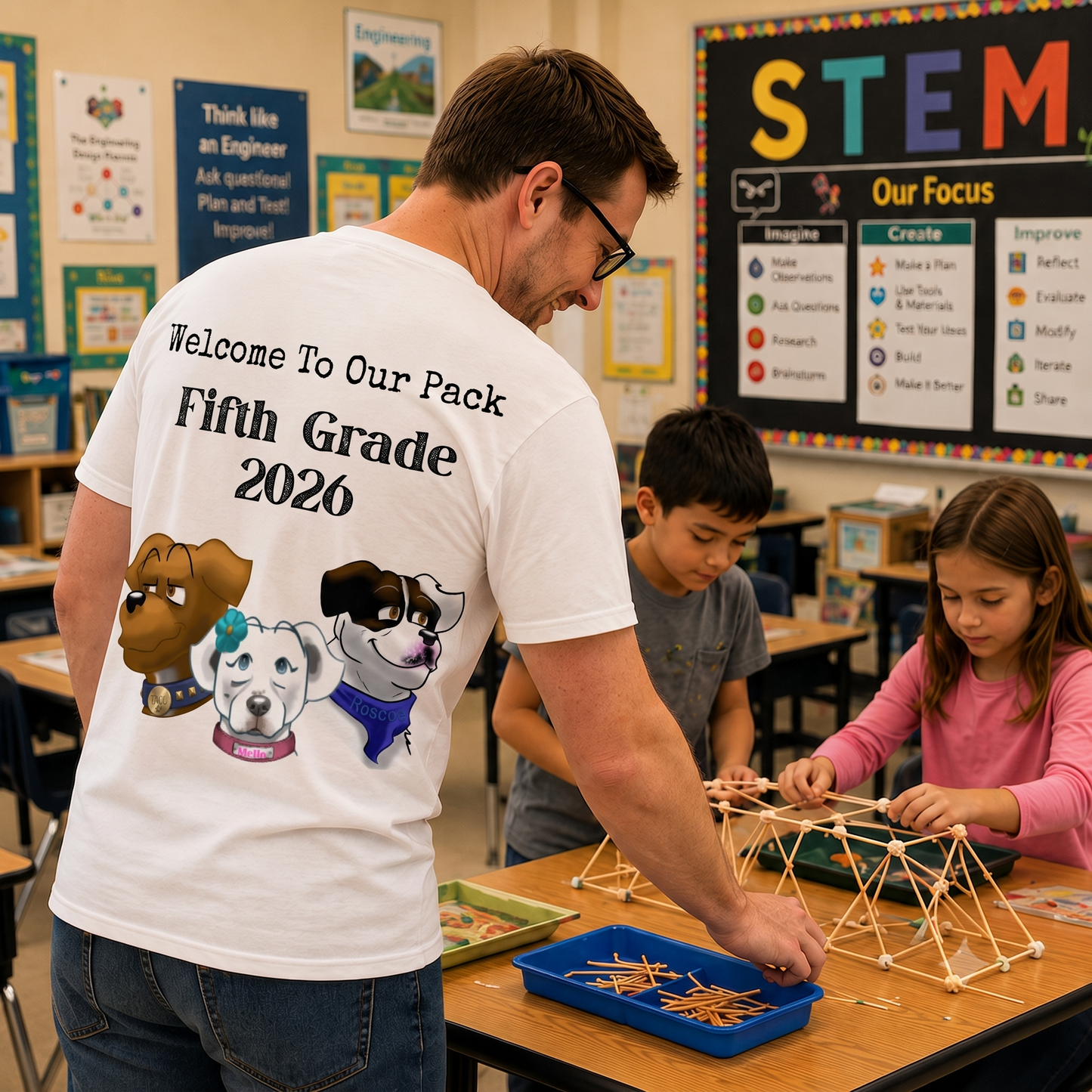 Welcome to Our Pack Taco Fifth Grade Teacher Unisex Heavy Cotton Tee