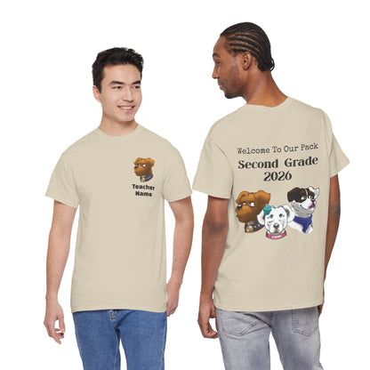 Welcome to Our Pack Taco Second Grade Teacher Unisex Heavy Cotton Tee