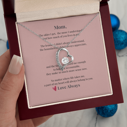 To My Mom – Forever Love Heart Necklace