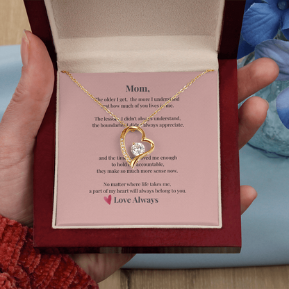 To My Mom – Forever Love Heart Necklace