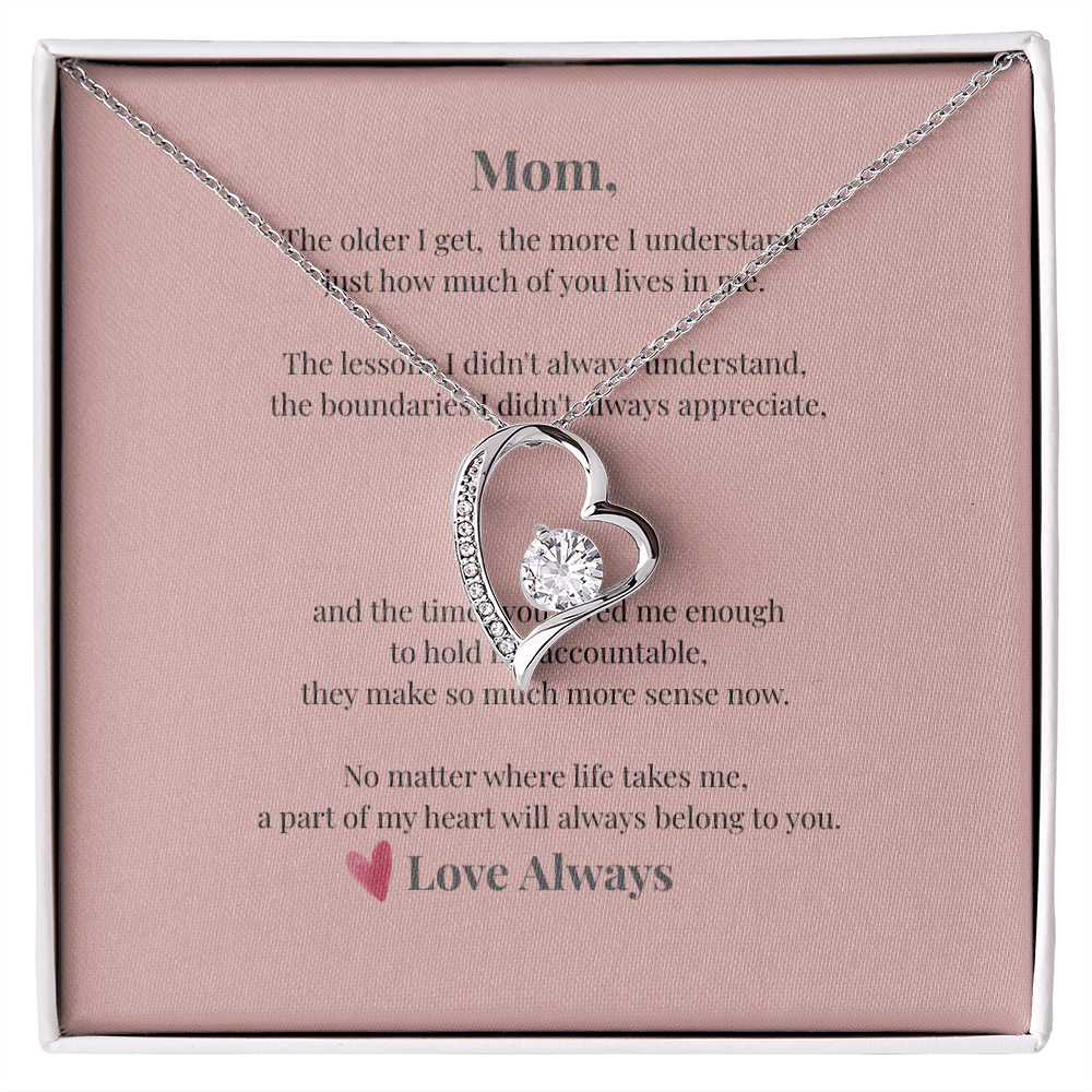 To My Mom – Forever Love Heart Necklace
