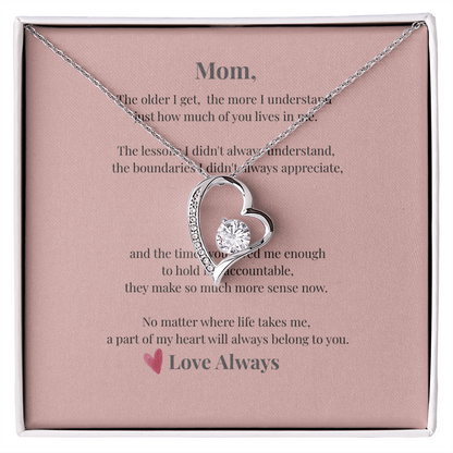 To My Mom – Forever Love Heart Necklace