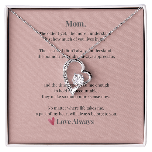 To My Mom – Forever Love Heart Necklace