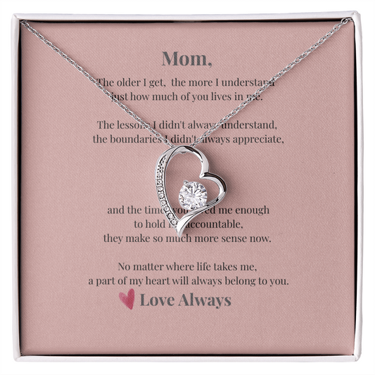 To My Mom – Forever Love Heart Necklace