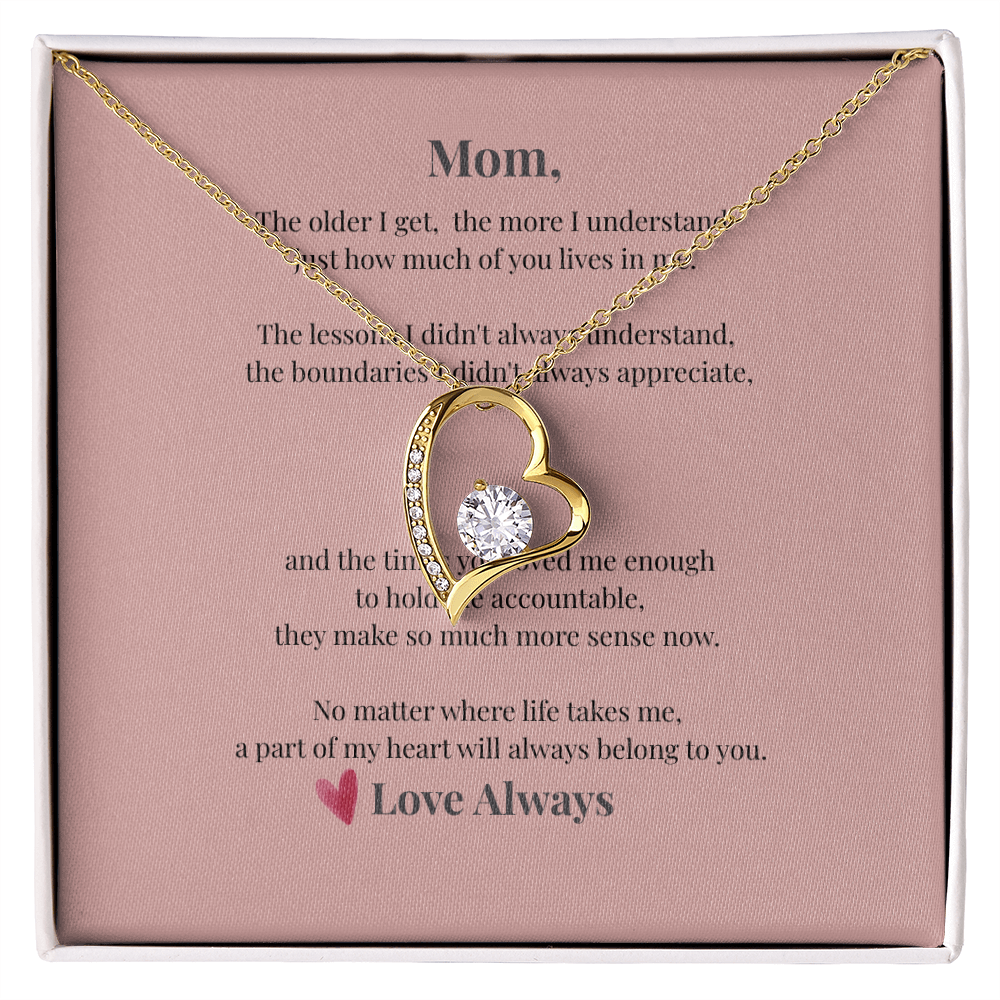 To My Mom – Forever Love Heart Necklace