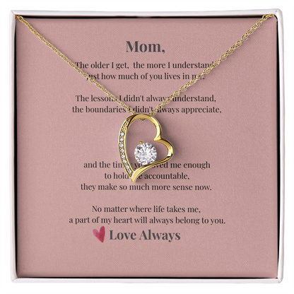 To My Mom – Forever Love Heart Necklace